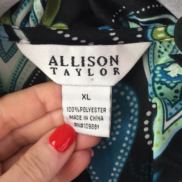 Women’s V-Neck Ruffle Collar Button Down Subtle Flare Sleeve Blouse  Size XL EUC - Picture 12 of 12